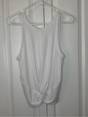 Athleta White Twist Front Tank Yoga Athleisure Sleeveless Top S